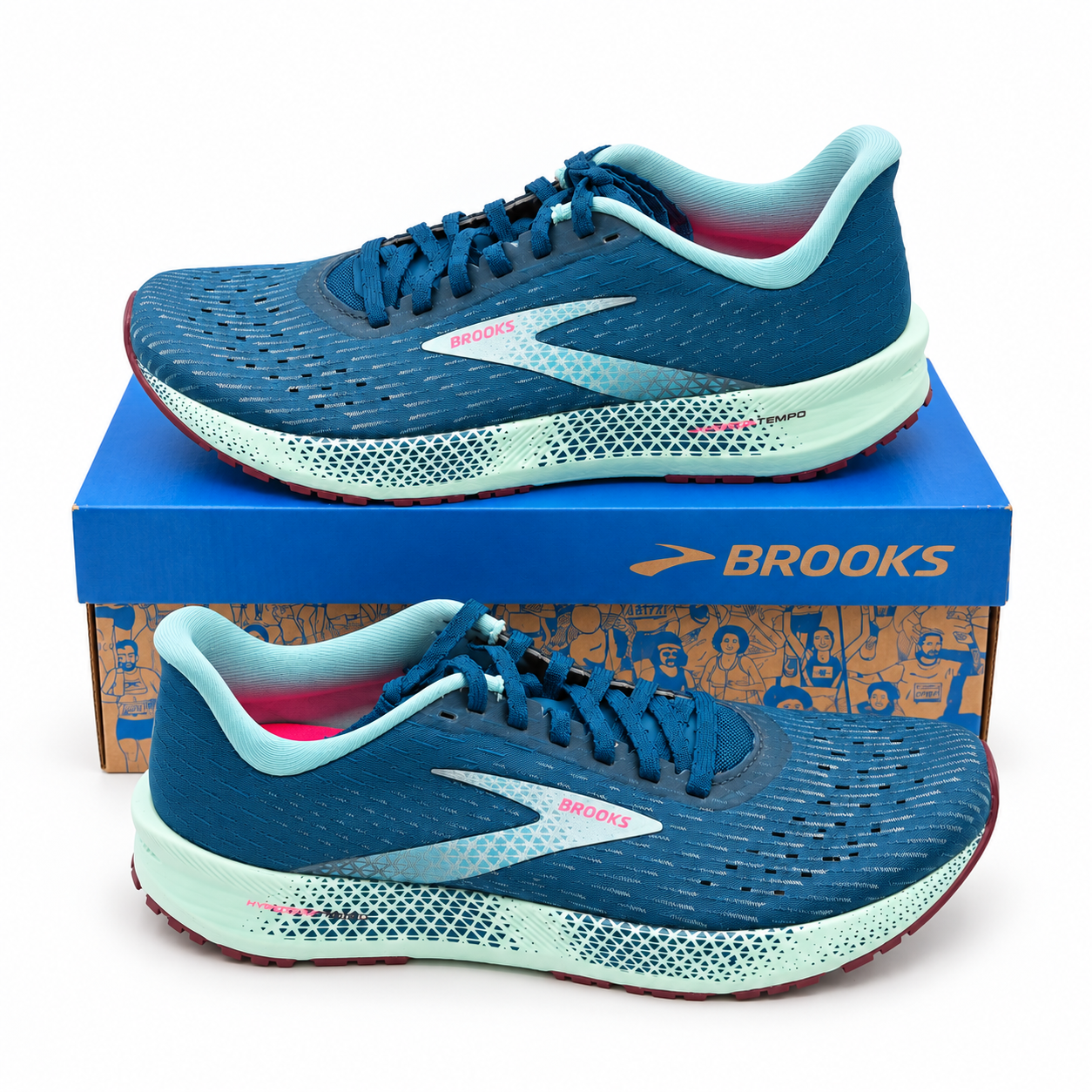 Brooks Hyperion Tempo Women's 9 Blue Coral DNA Flash Lightweight Running Shoes