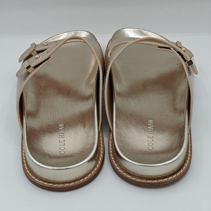 Cole Haan "Marisol" Women's Leather Adjustable Double Banded Sandals - Soft Gold