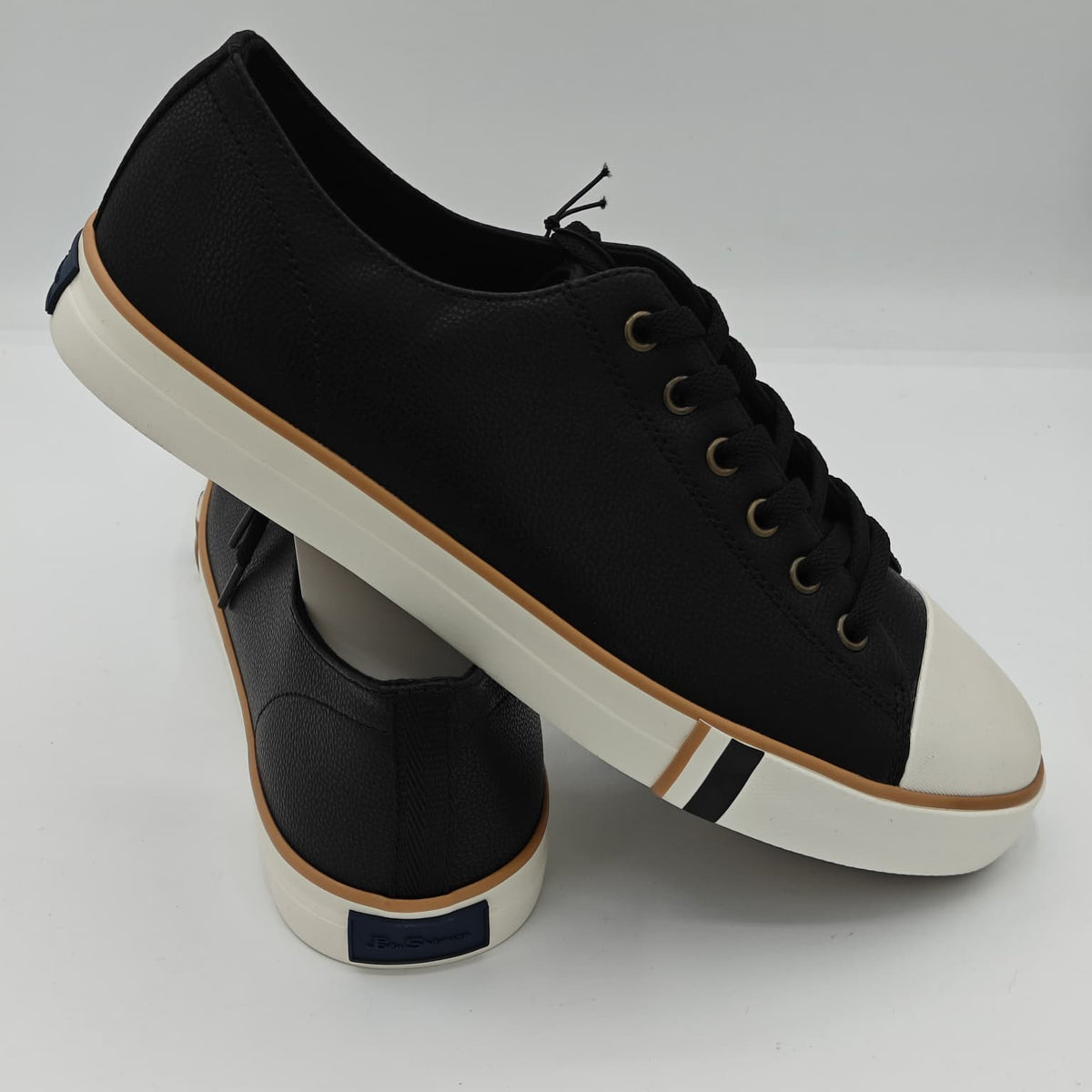 Ben Sherman Hadley Lo Sneakers Men's Black White Lace-Up Low Top Casual