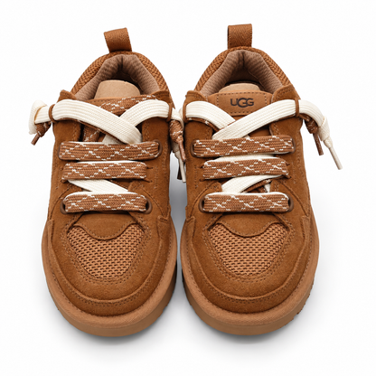 UGG Lo Lowmel Womens 8 Chestnut Suede Mesh Lace Up Low Top Sneakers 1168890