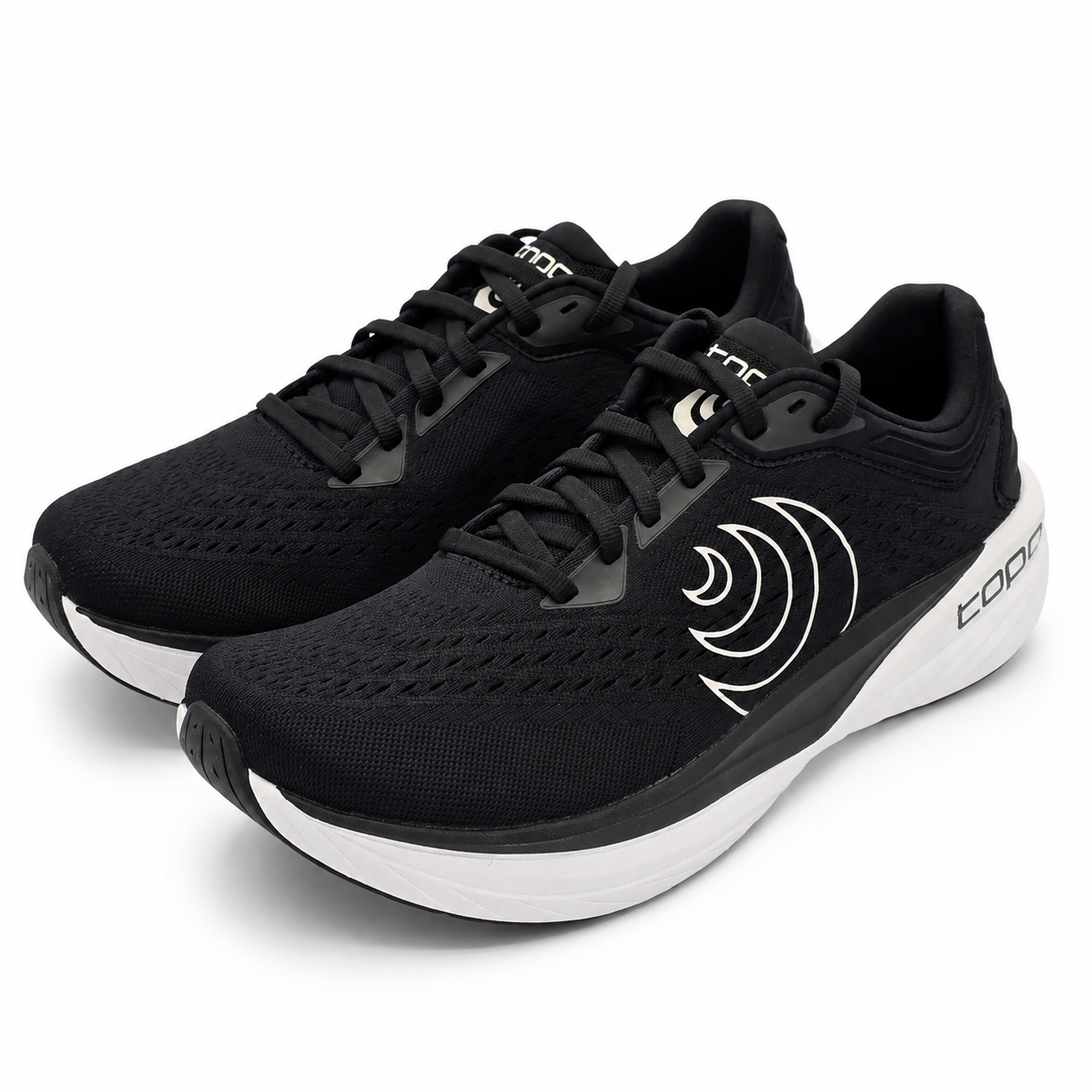 Topo Athletic Phantom 4 Men's Size 9 Black White Cushioned Running Shoes
