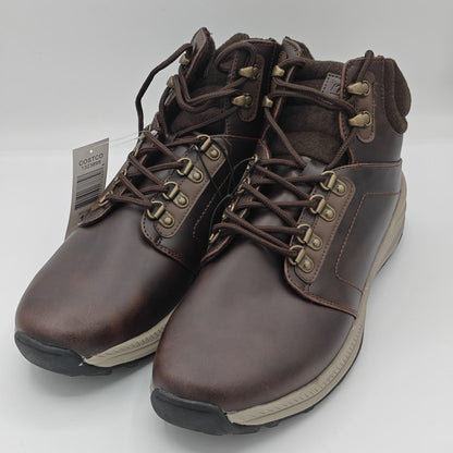 Khombu Men's Nick Outdoor Hiker Work Boots Brown Faux Leather Lace Up Trail 11