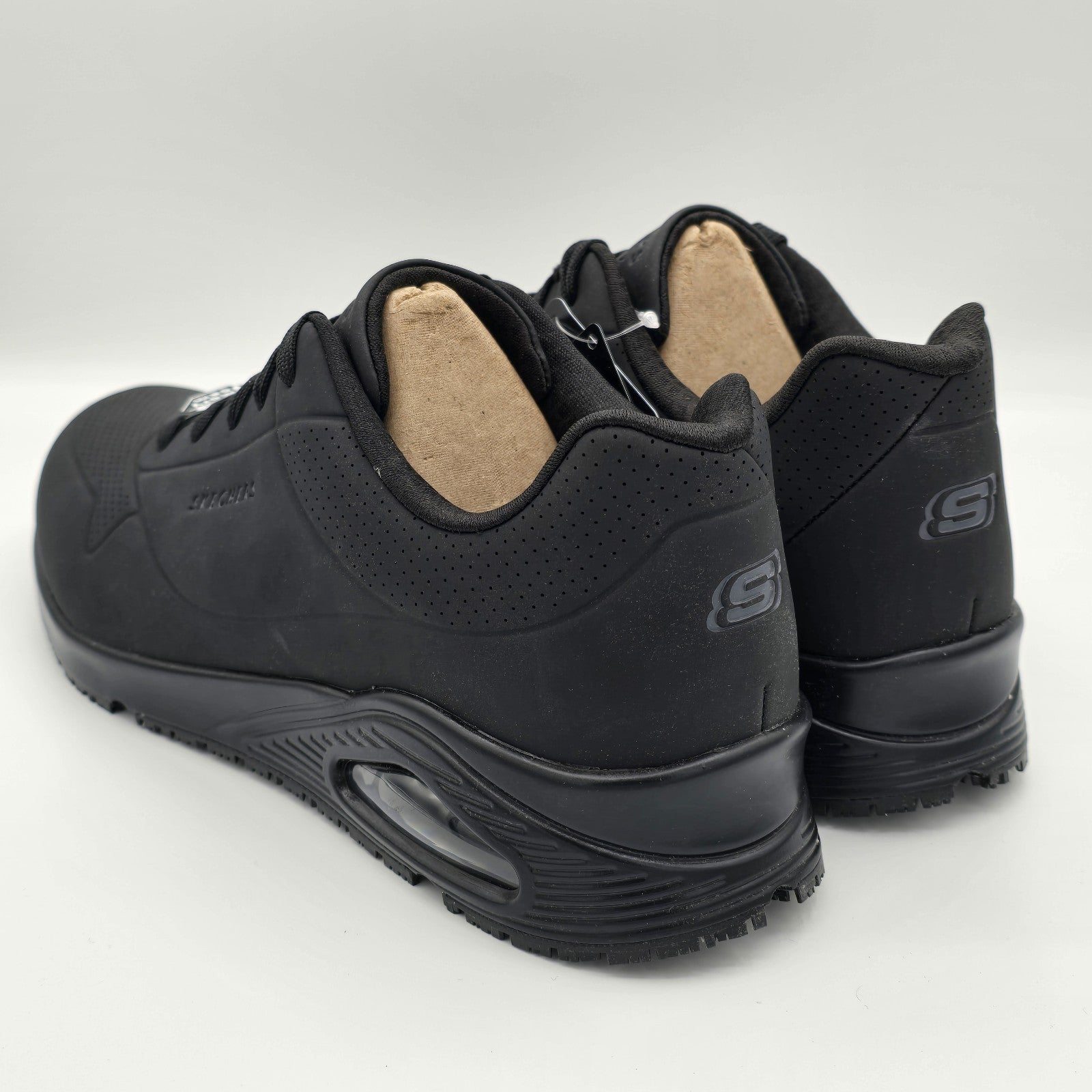Skechers Work Relaxed Fit Uno SR Sutal Men's Black Slip-Resistant Shoes 9.5/10