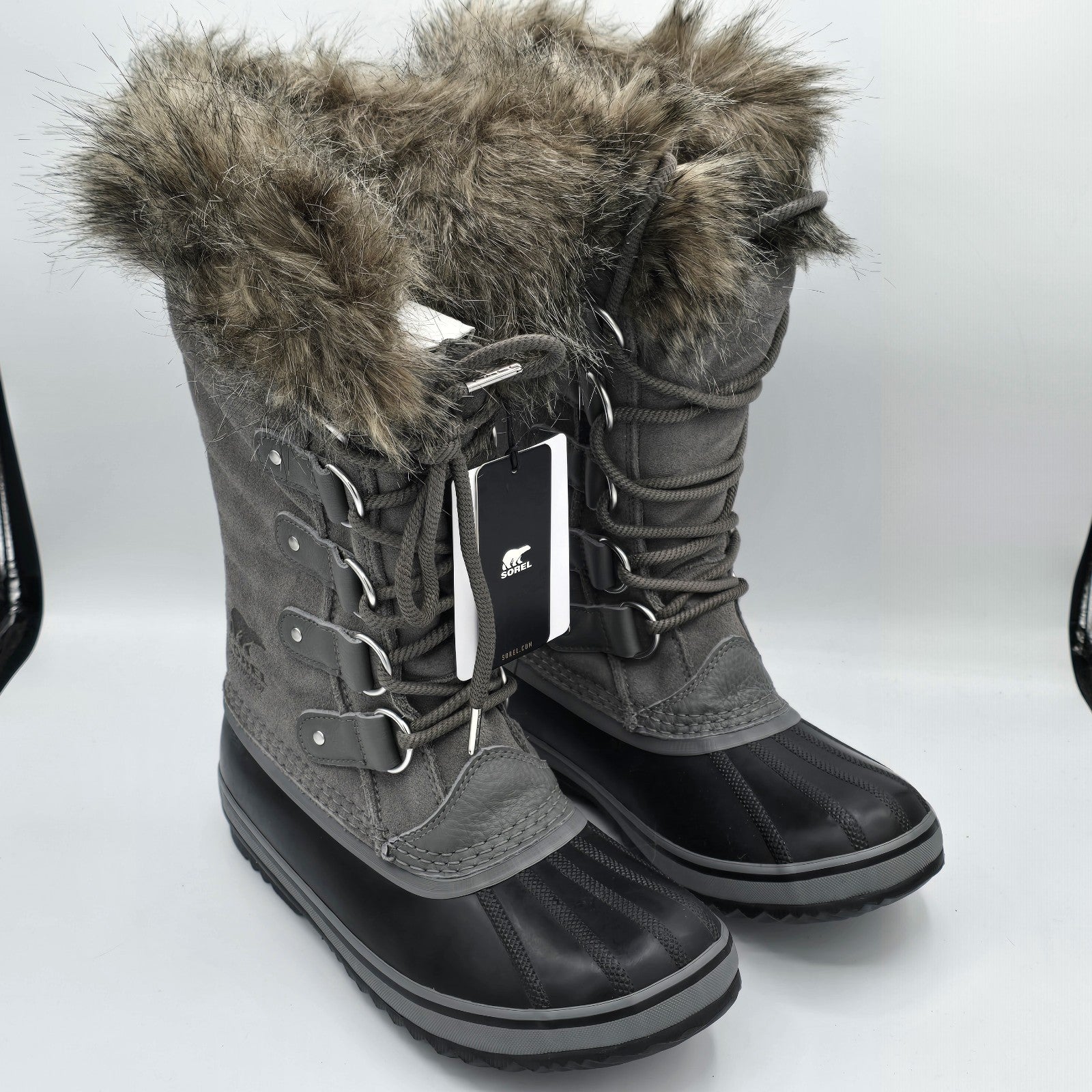 Sorel Joan of Arctic Boots Women's Waterproof Winter Snow Quarry Black Size 9