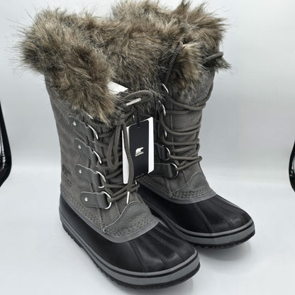 Sorel Joan of Arctic Boots Women's Waterproof Winter Snow Quarry Black Size 9