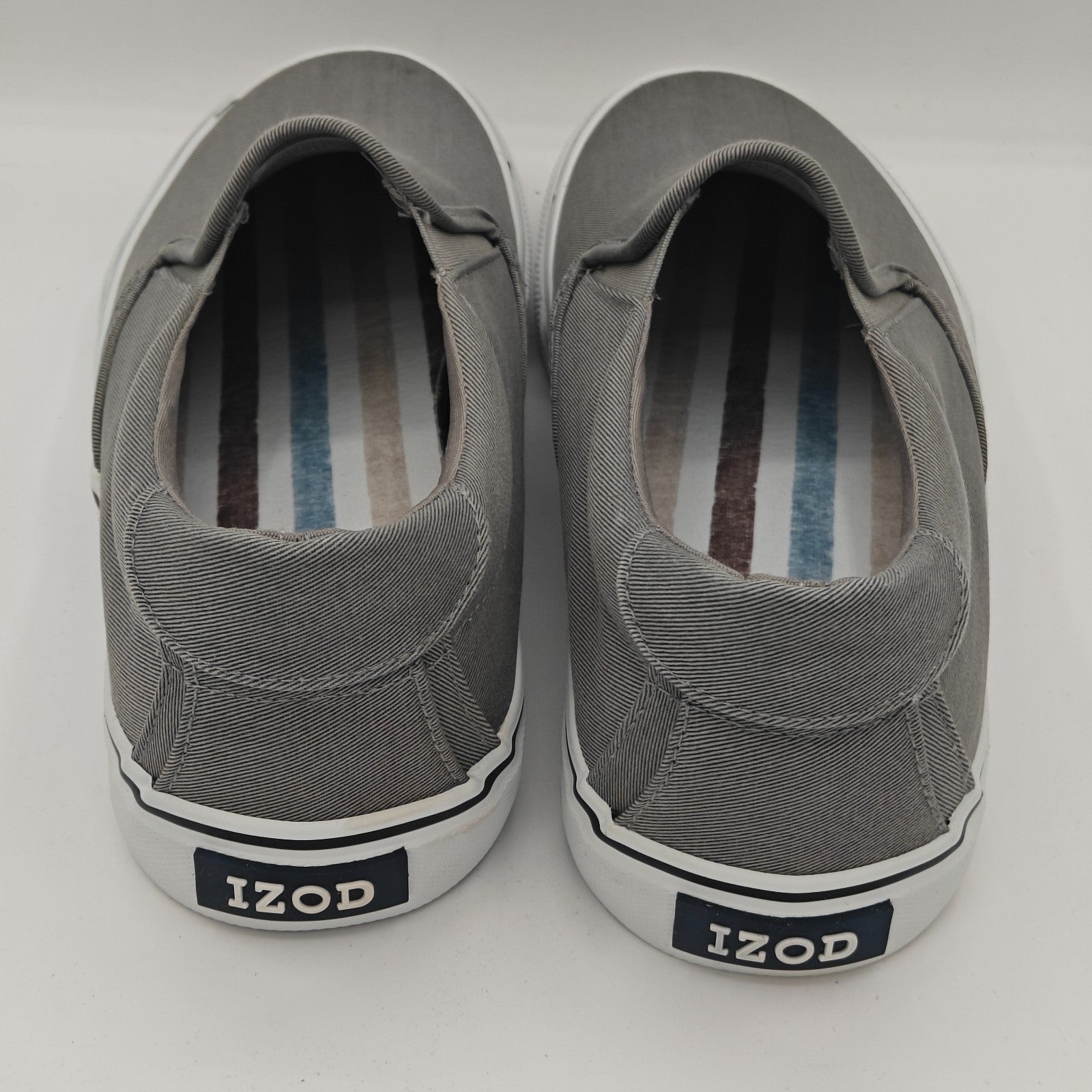 IZOD Men's Sunapee Canvas Slip On Sneakers Lightweight Memory Foam Shoes