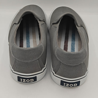 IZOD Men's Sunapee Canvas Slip On Sneakers Lightweight Memory Foam Shoes