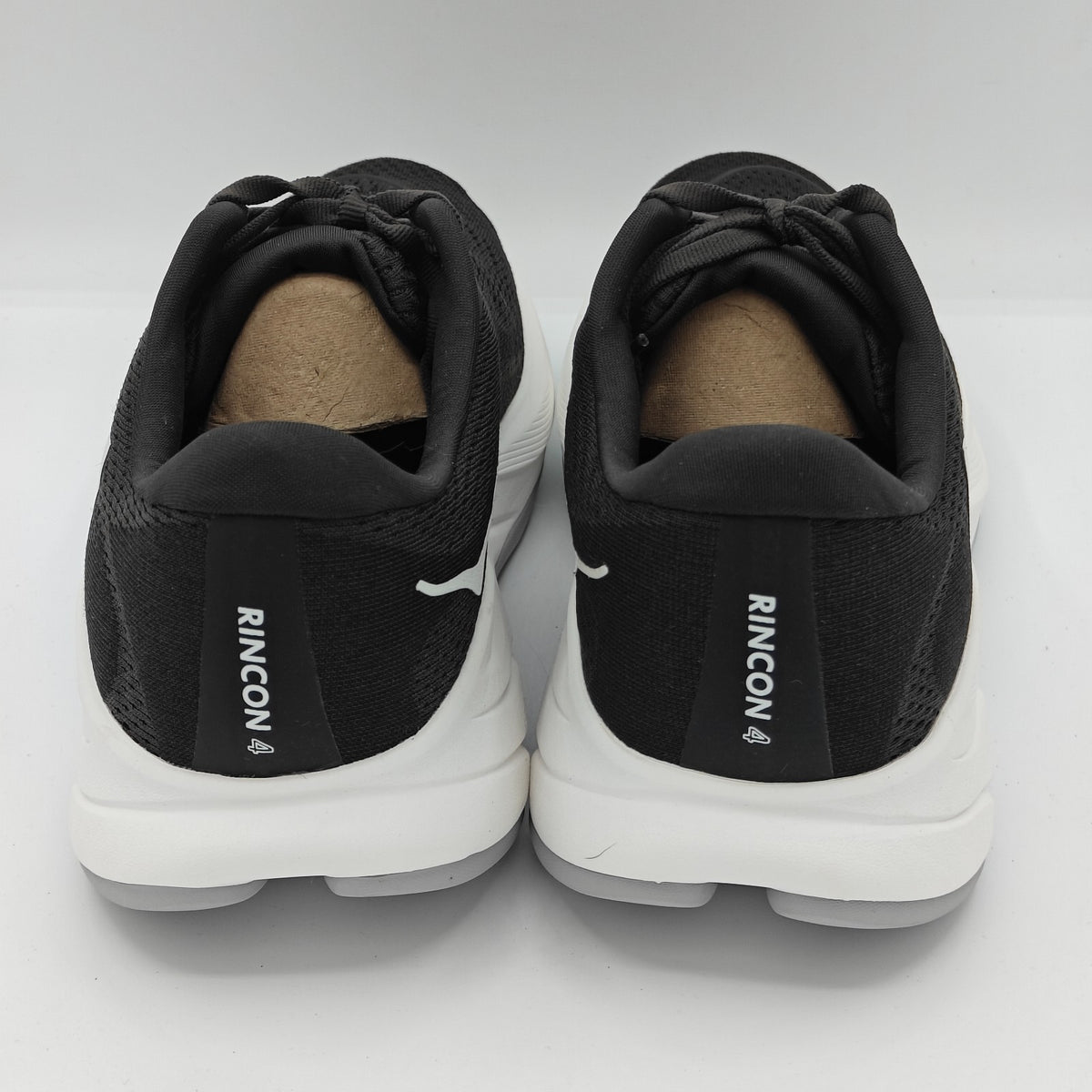 Hoka One Rincon 4 Black White Women 10B Athletic Running Shoe