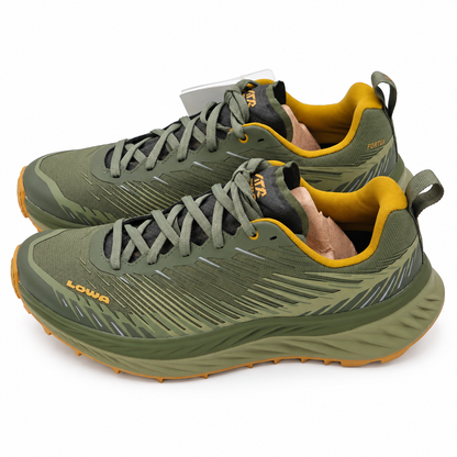 LOWA Fortux Men's US 9.5 Olive Mustard Trail Running Hiking Shoes 310693-7898
