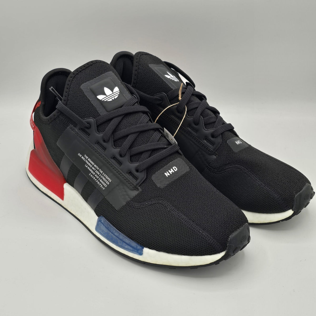 adidas NMD_R1.V2 Black Red Athletic Sneakers Textile Running Shoes Men's 11.5
