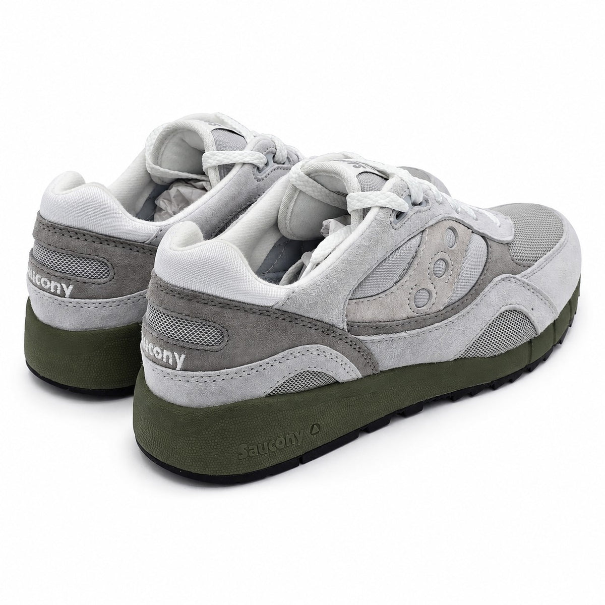 Saucony Shadow 6000 Grey Green Men's 10.5 Women's 12 Suede Sneakers S70441-81
