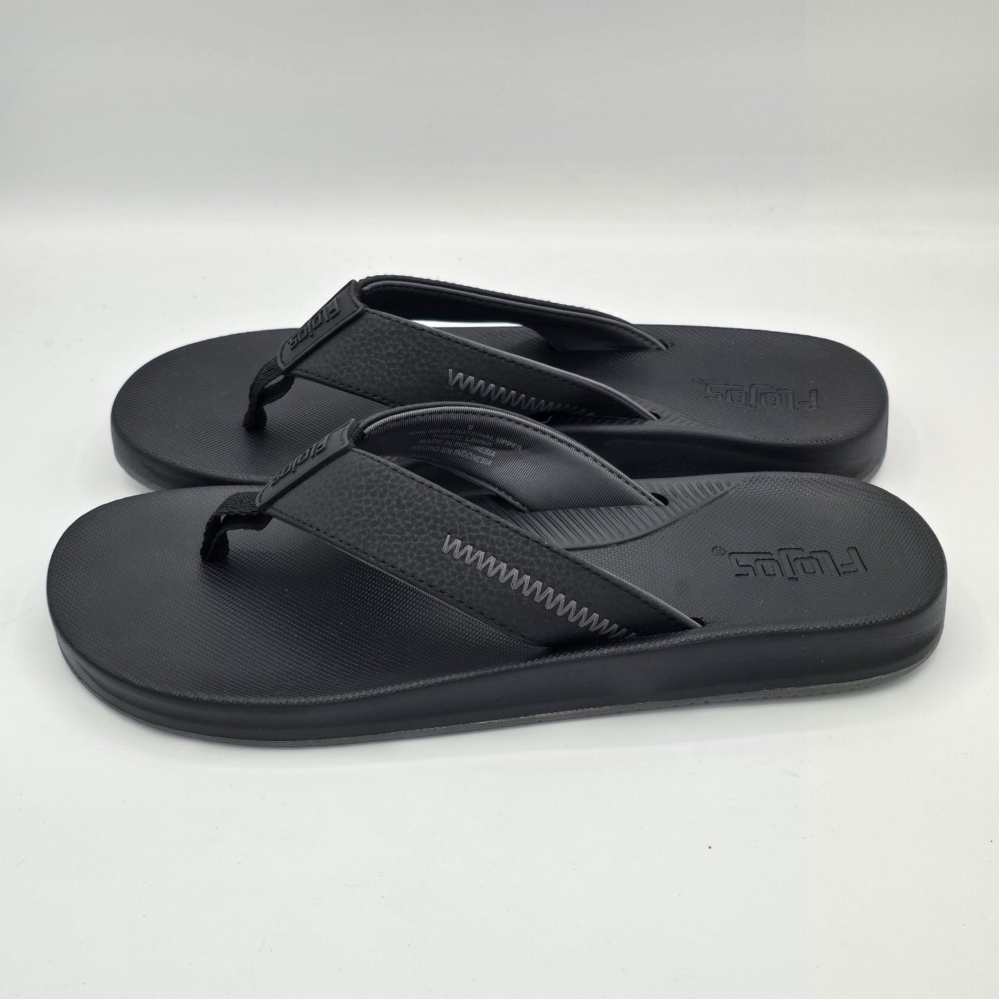 Flojos Flip Flops Men's Water Resistant Memory Foam Sandals Black Pick Size