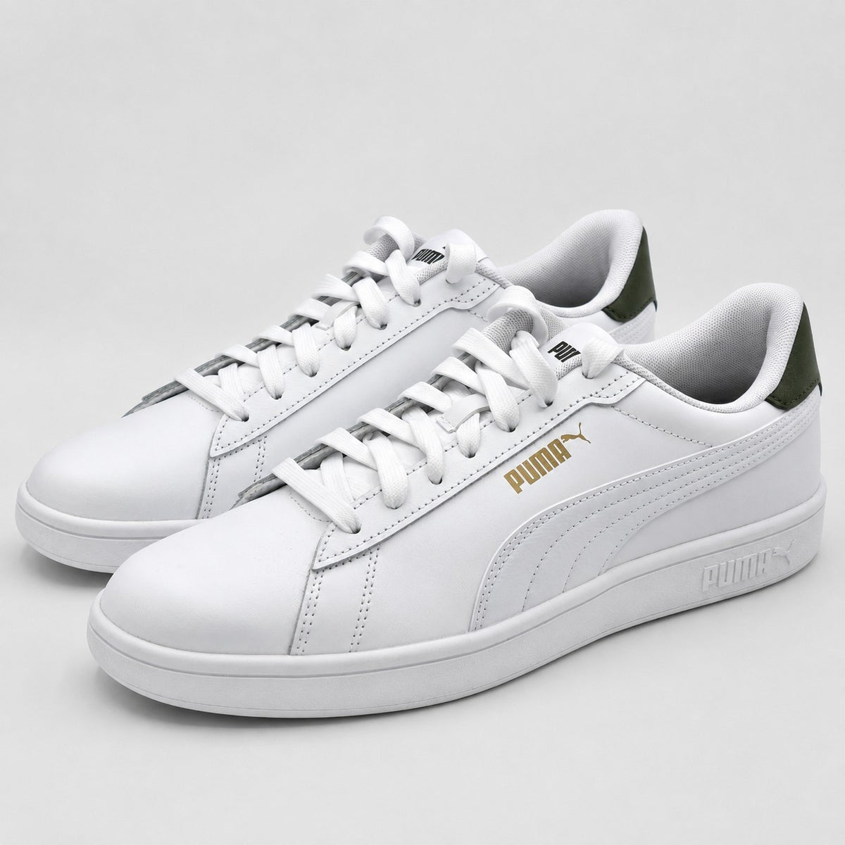 PUMA Ace Court Shoe Men's 9 White Green Low Gravity Casual Athletic Sneakers
