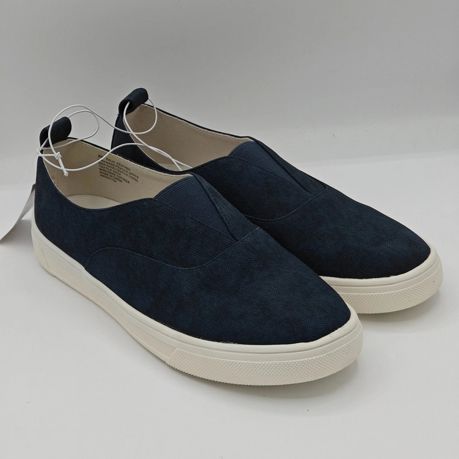 Kensie Salia Slip-On Shoes Women's Casual Comfort Knit Navy Beige Pick Size