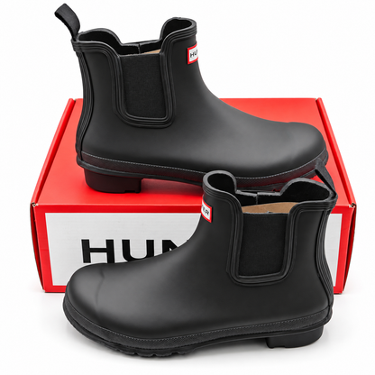 Hunter Original Chelsea Boots Womens 11 Black Waterproof Rubber WFS2078RMA Matte