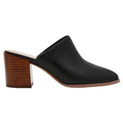 dv by Dolce Vita "Nero" Women's Dress Shoes / Stacked Block Heeled Mule (Black)