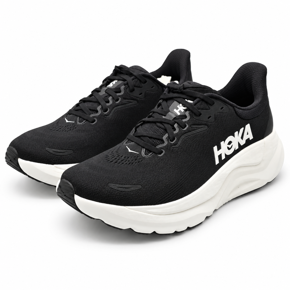 HOKA Arahi 8 Men's 9.5 D Black White H-Frame Stability Mesh Road Running Shoes