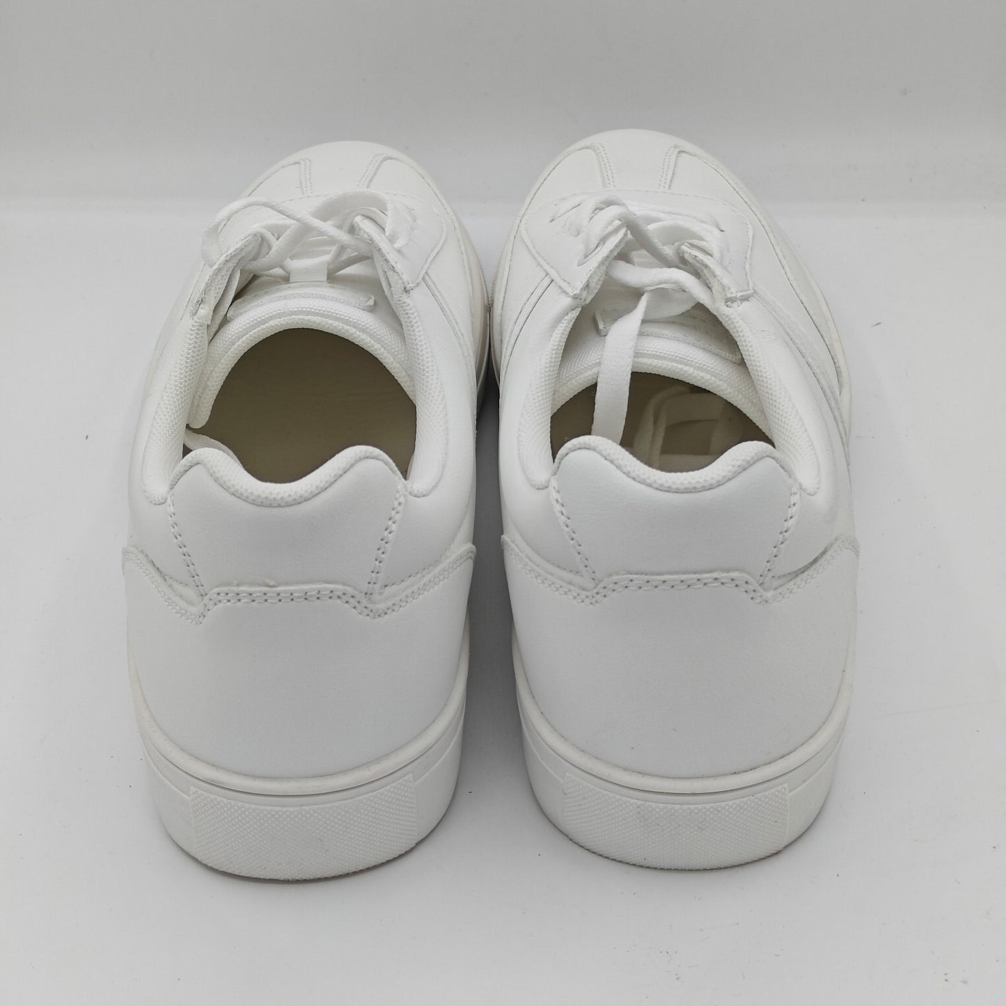 Perry Ellis Portfolio Mens Classic White Lace Up Sneakers (White)