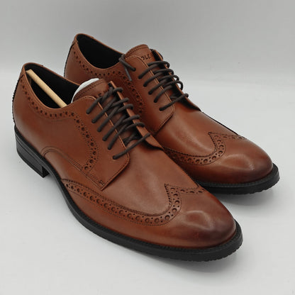 Cole Haan Modern Essentials Wing Tip Oxfords Men's Leather Shoe [British Tan]