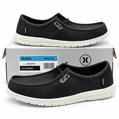Hurley Nesota Mens Black Memory Foam Lightweight Casual Comfort Shoes Pick Size