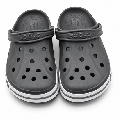 Crocs Bayaband Clogs Women 9 Men 7 Slate Grey Multi Slip On Comfort 205089-0IE