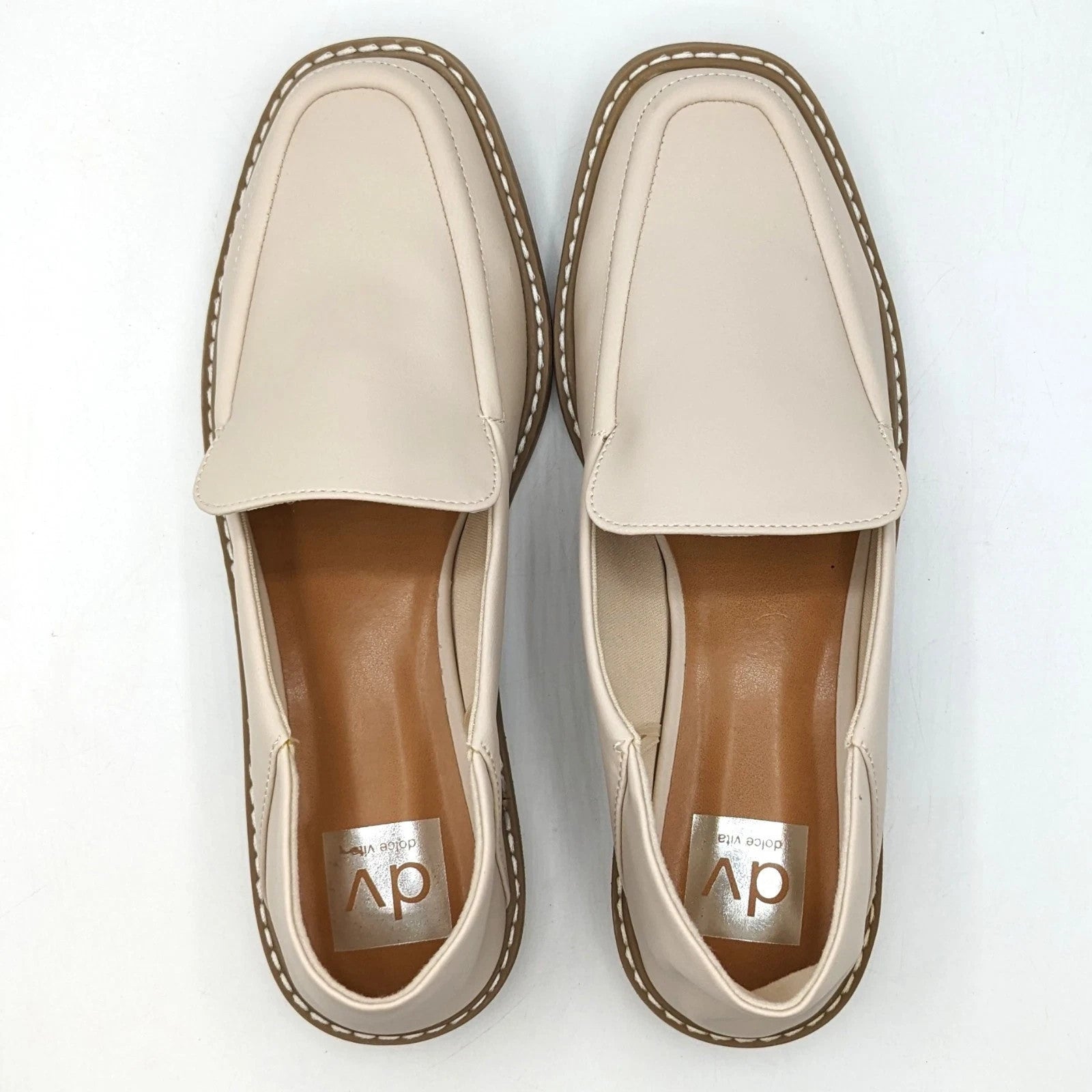 dv by Dolce Vita "Flirty" Women's Super Soft Loafer with Block Heel (Ivory) NEW