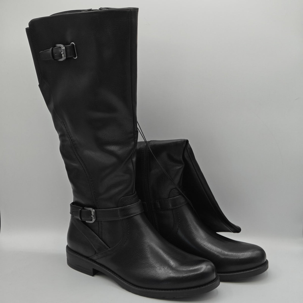 Baretraps Cassidy Faux Leather Women's Riding Boot BLACK PICK SIZE
