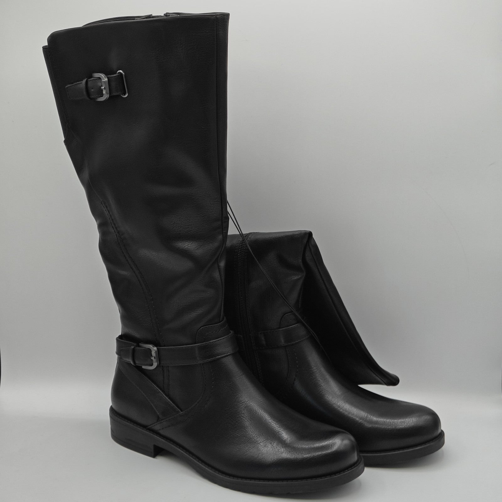 Baretraps Cassidy Faux Leather Women's Riding Boot BLACK PICK SIZE