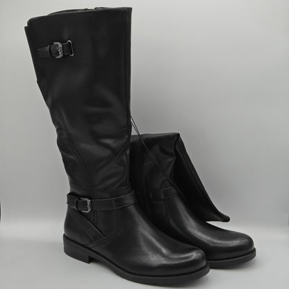Baretraps Cassidy Faux Leather Women's Riding Boot BLACK PICK SIZE