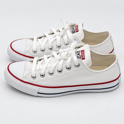 Converse Chuck Taylor All Star Men 9 White Low Top Canvas M7652C Shoes Retro