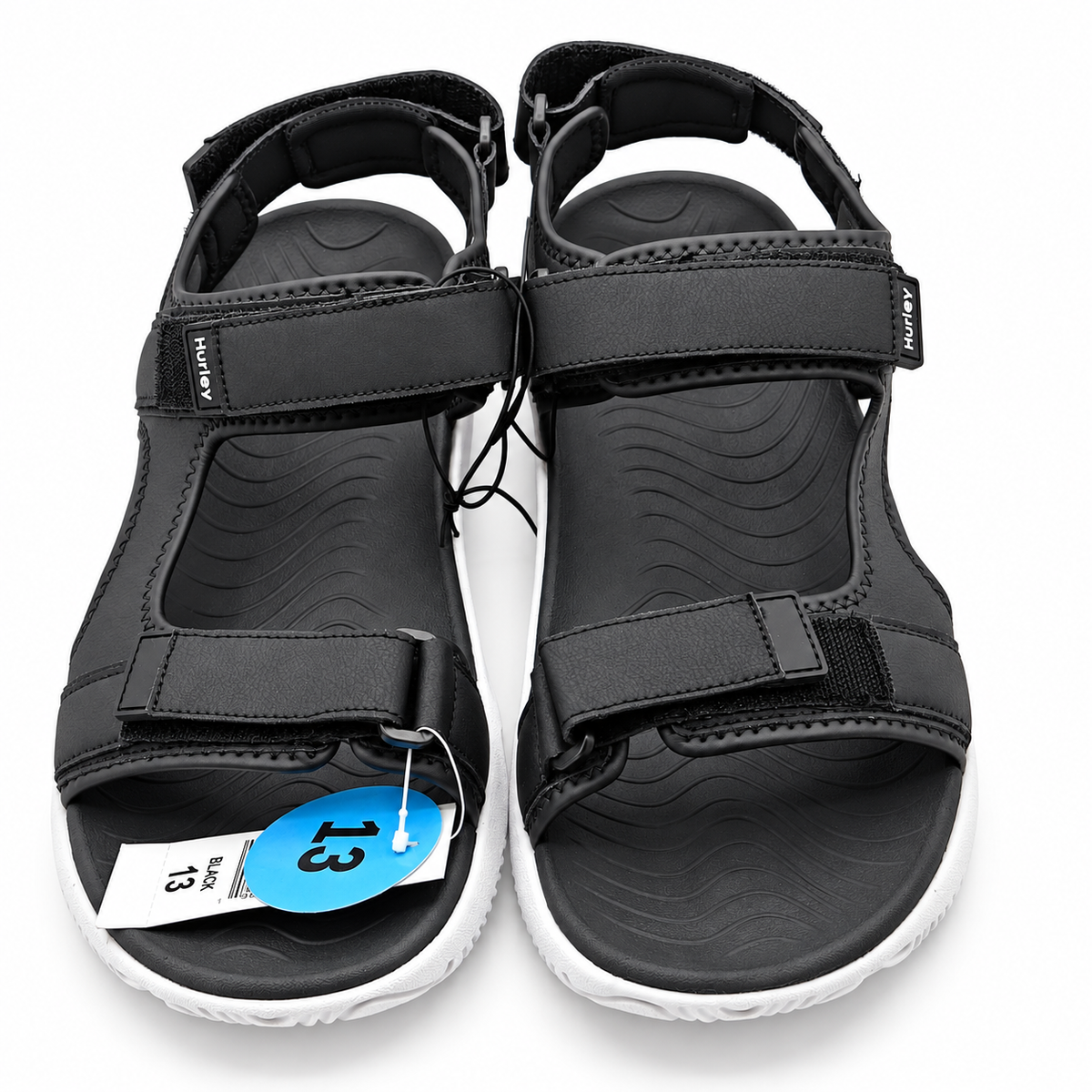Hurley Oceanside Strap Sandals Men Black Adjustable Comfort Casual Pick Size