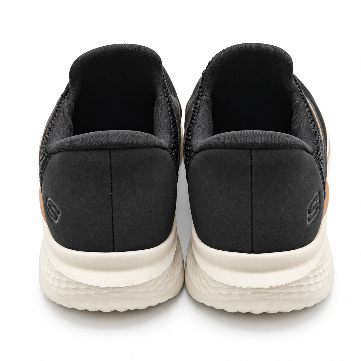 Skechers Swift Fit Mens Black Hands Free Memory Foam Walking Sneakers Pick Size