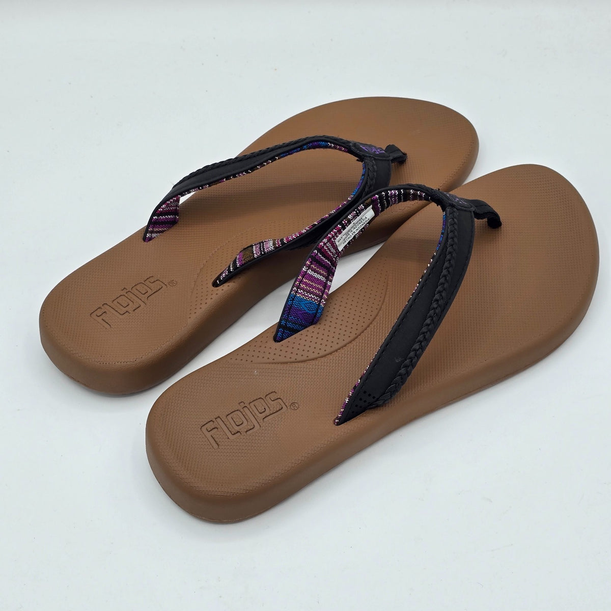 Flojos Flip Flops Women's Memory Foam Arch Support Sandals Brown Black Pick Size