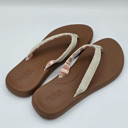 Flojos Flip Flops Women's Memory Foam Arch Support Sandals Black White Pick Size