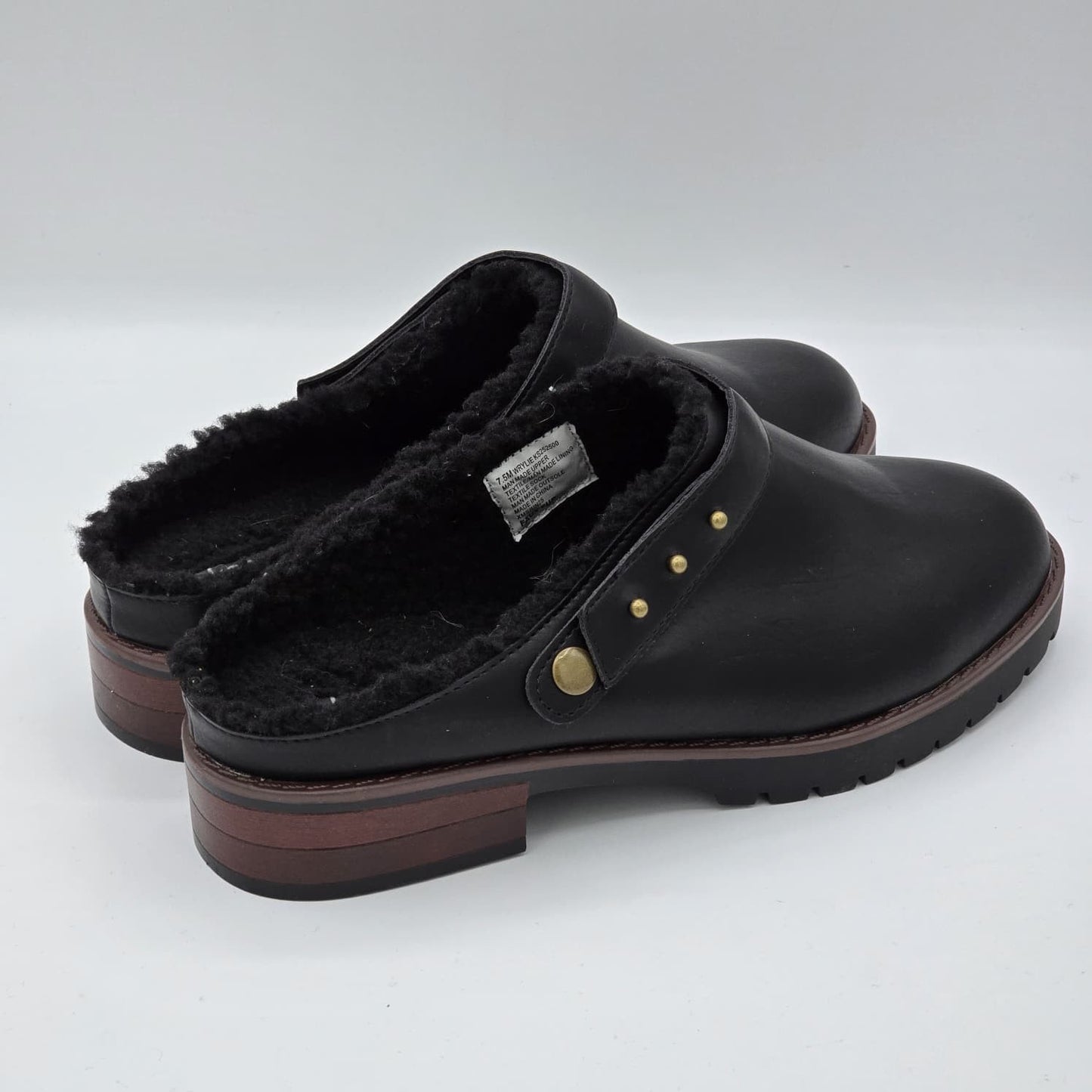 Kensie "Wrylie" Women's Shoe Convertible Slingback Faux Leather Clog (Black)