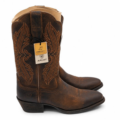 Ariat(R) Heritage R Toe StretchFit Western Cowboy Boots Brown Women's 7 B 10038380