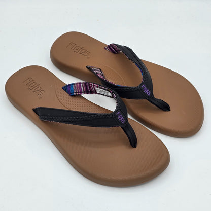 Flojos Flip Flops Women's Memory Foam Arch Support Sandals Brown Black Pick Size