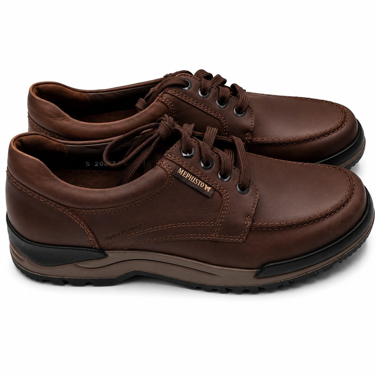 Mephisto Charles Dark Brown Grizzly Leather Derby Shoes Men's US 10 EU 44