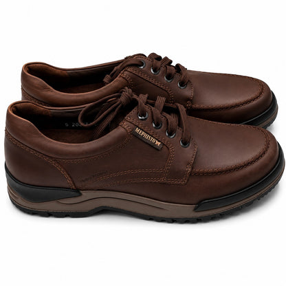 Mephisto Charles Dark Brown Grizzly Leather Derby Shoes Men's US 10 EU 44