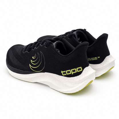 Topo Athletic Cyclone 3 Men's Size 9 Black/Lime Lightweight Road Running Shoes