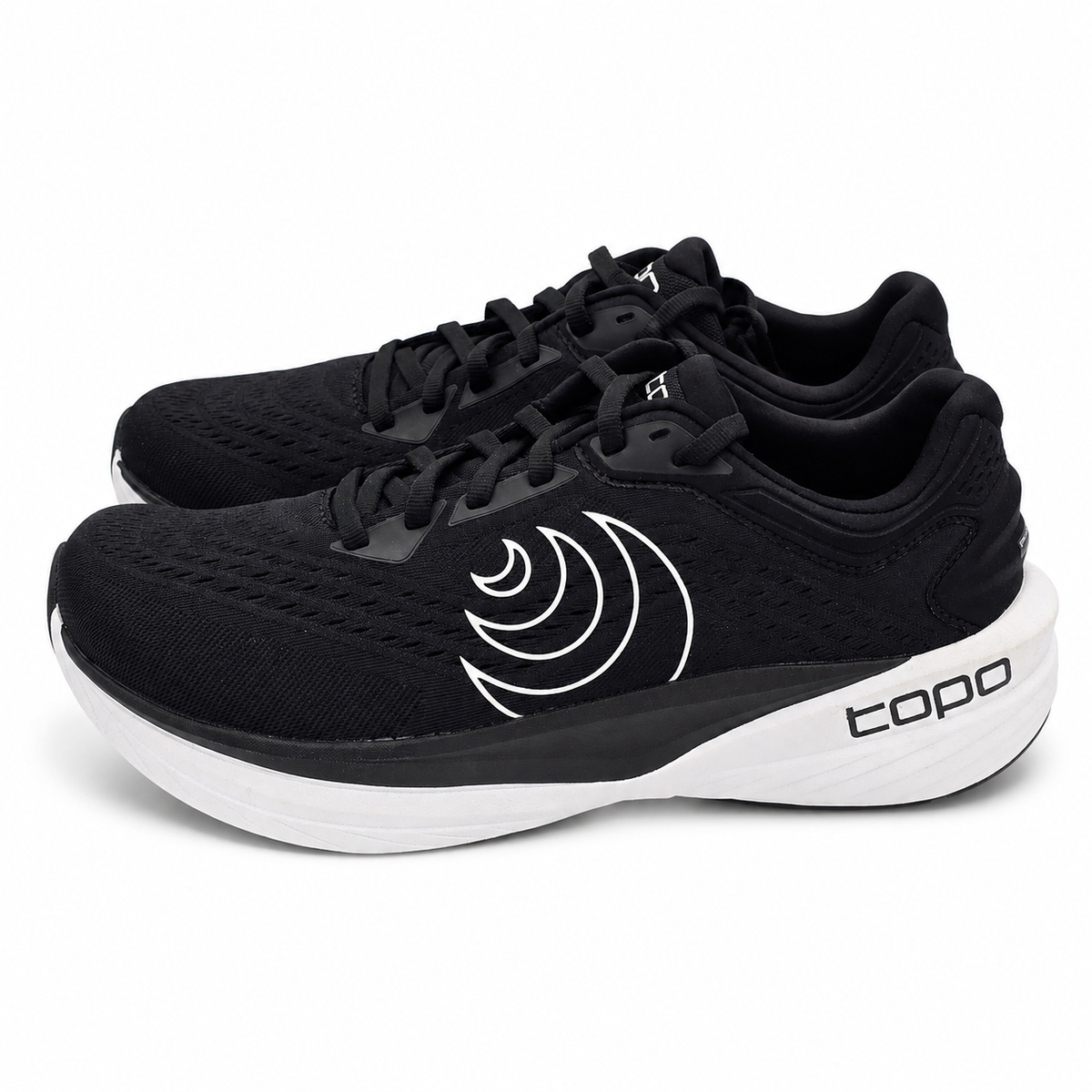 Topo Athletic Phantom 4 Men's Size 9 Black White Cushioned Running Shoes