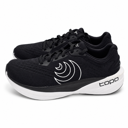 Topo Athletic Phantom 4 Men's Size 9 Black White Cushioned Running Shoes