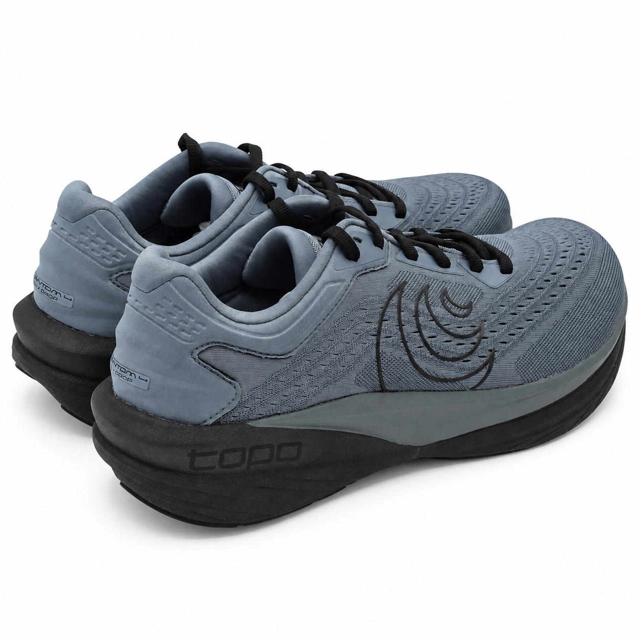 Topo Athletic Phantom 4 Men's Size 9 Stone Black Cushioned Road Running Shoes