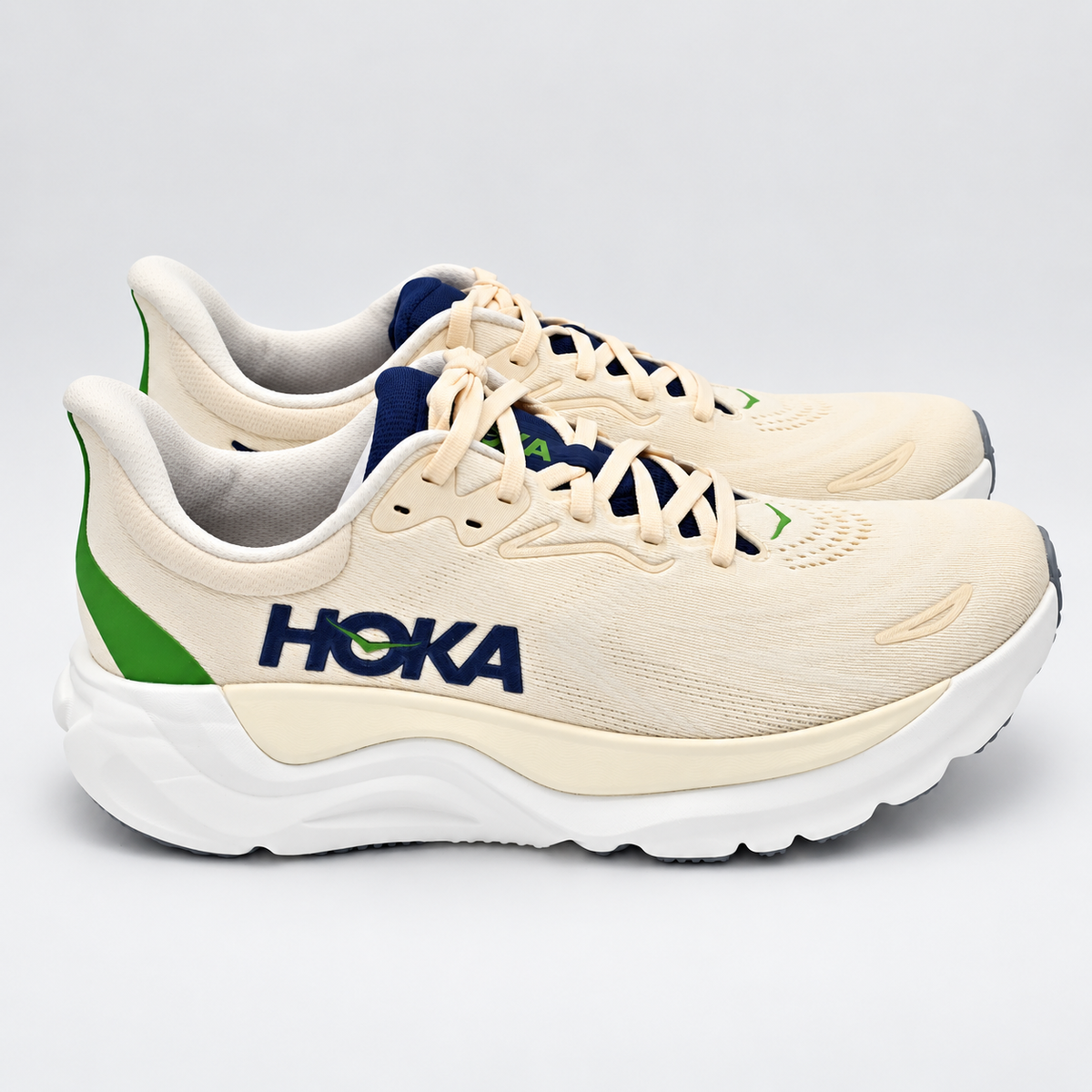 HOKA Arahi 8 Men's 10 D Alabaster Birch H-Frame Stability Road Running Shoes