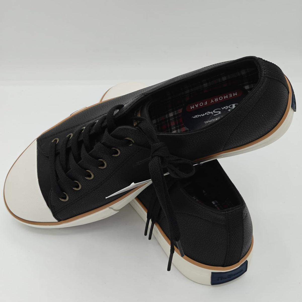 Ben Sherman Hadley Lo Sneakers Men's Black White Lace-Up Low Top Casual