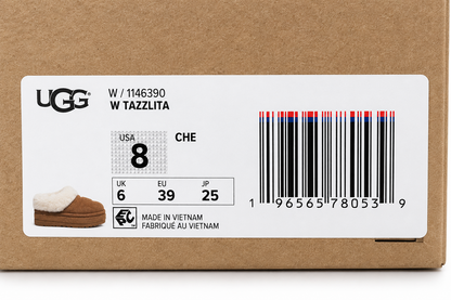 UGG Tazzlita Women's 8 Chestnut Suede Platform Slippers Sheepskin 1146390-CHE