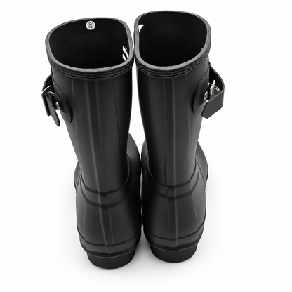 Hunter Original Short-O Rain Boots Womens 8 Black Waterproof HWS1000RMA-O Matte