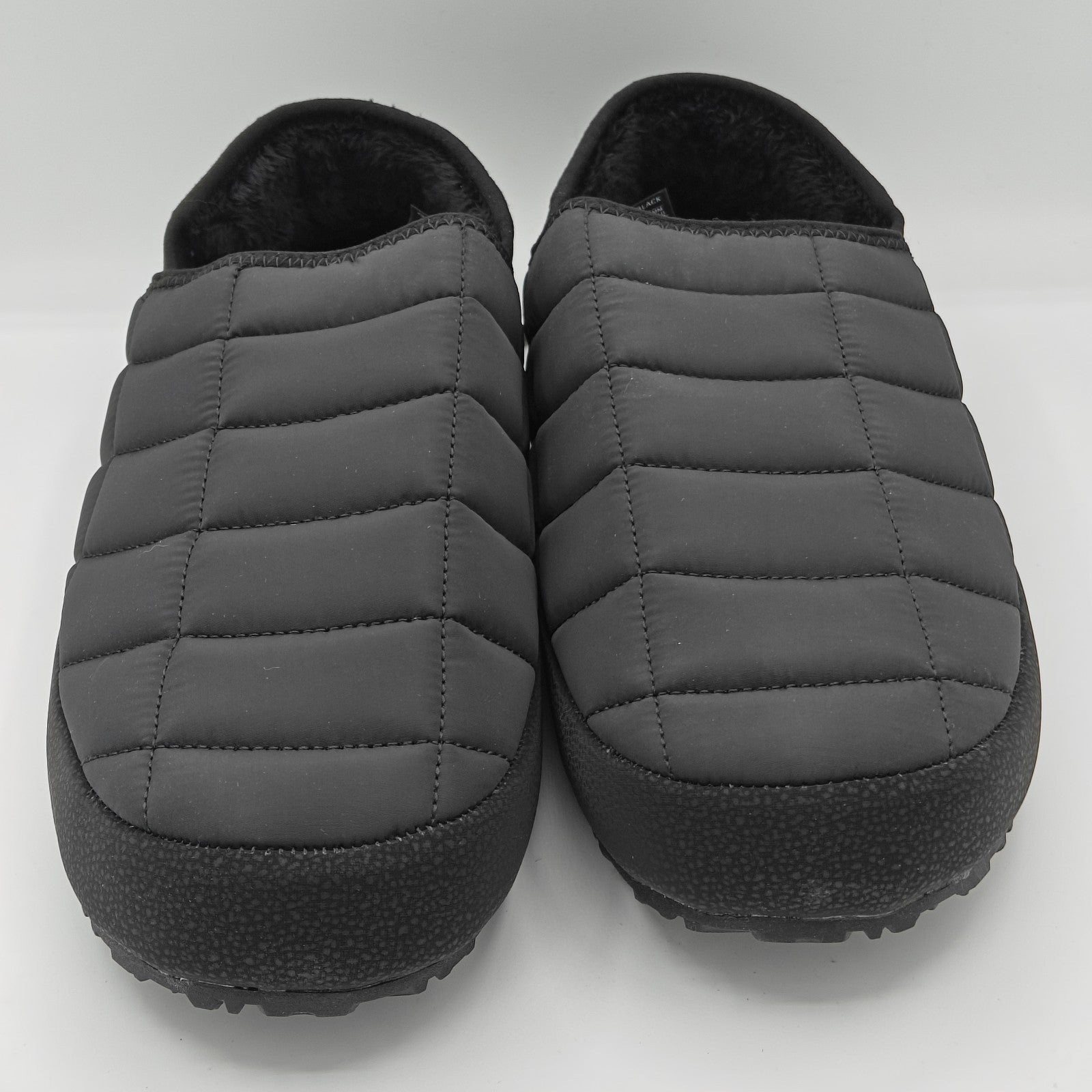 Gerry Black Men's Puff Shoe Fleece Lining Collapsible Heel Rubber Outsole