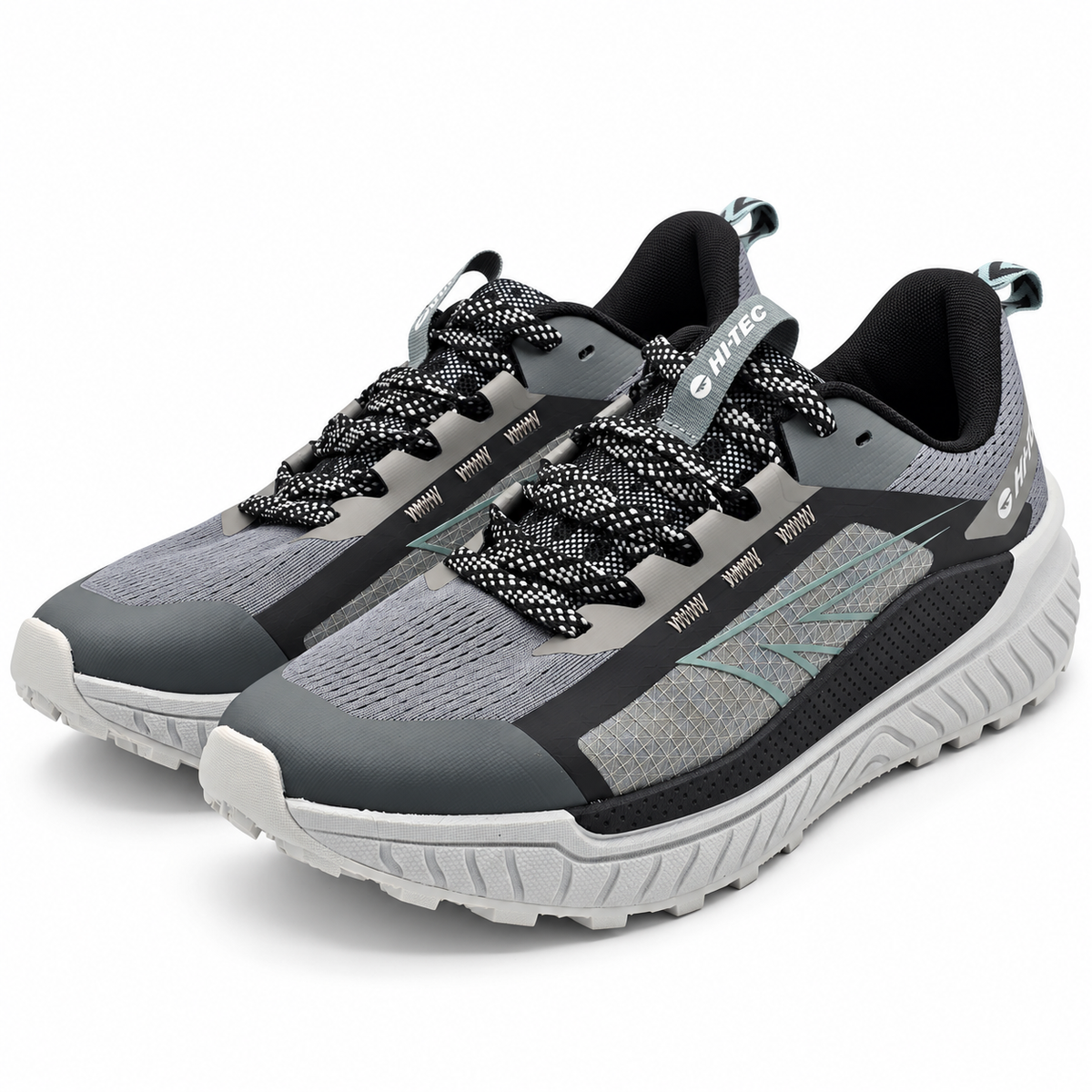 Hi-Tec Men's Trail Shoes Castle Rock Black Microchip Hiking Sneakers 9.5 1930429