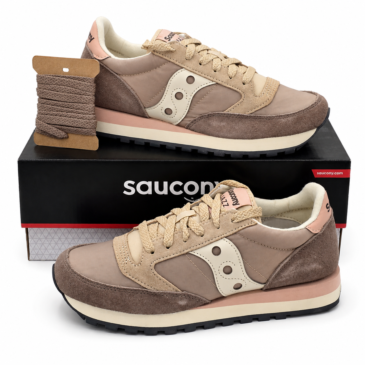 Saucony Jazz Original Women's 8.5 Tan Pink Retro Sneakers New With Box